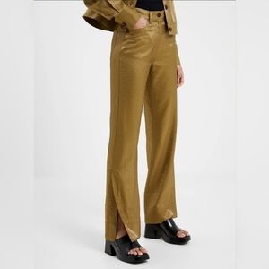 NWT FRENCH CONNECTION Cammie Shimmer Flare Trousers 4
